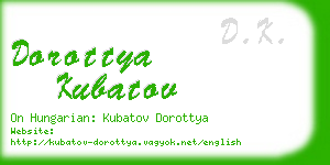 dorottya kubatov business card